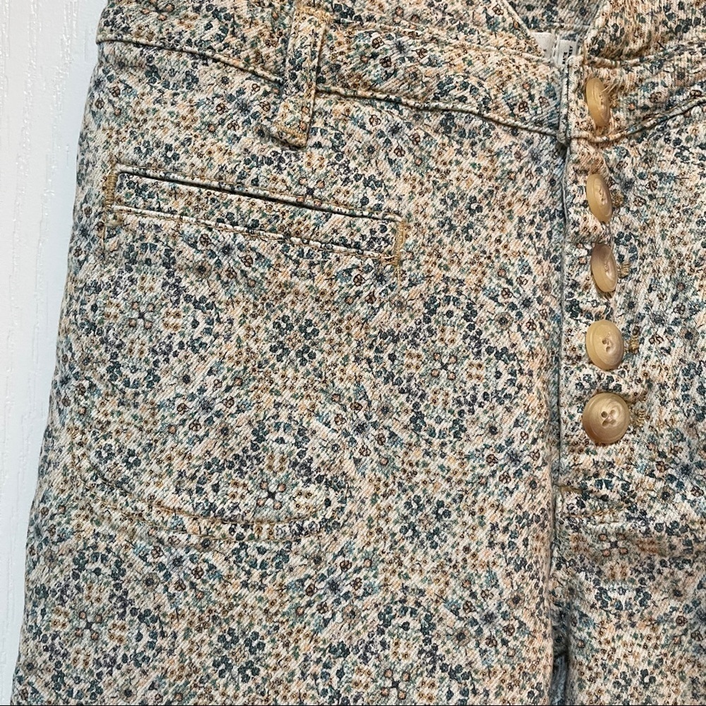 Nwt Anthropologie Pilcro Ultra High-Rise Seamed Utility Jeans Size 26 floral new - Picture 8 of 11